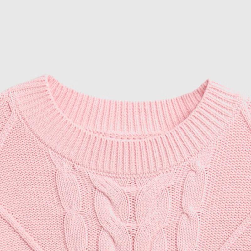 Gap Girls' 2025 Autumn Cotton Cable Knit Sweater