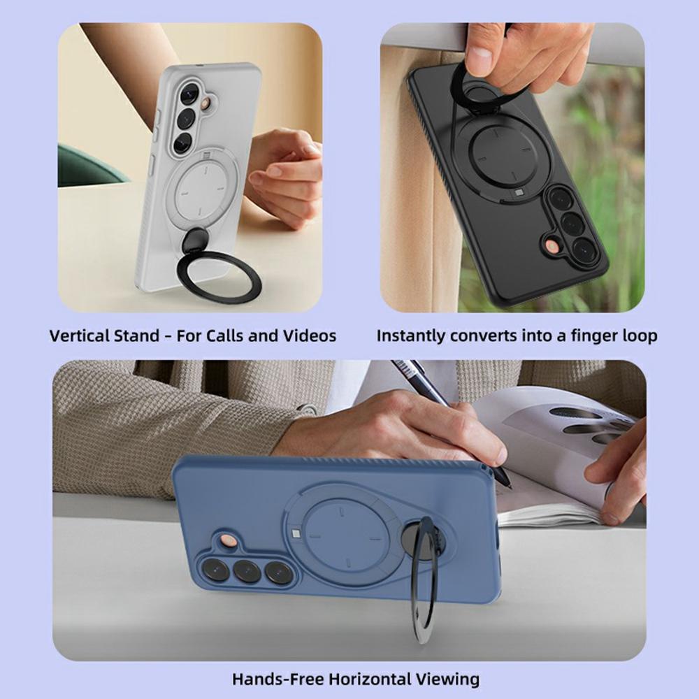 For Samsung Galaxy S26+ Magnetic Case Rotating Kickstand TPU PC Phone Cover