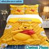 3PCS Custom Name Cartoon bear Bedding Set Printed Duvet Cover Closure Includes 1 Duvet Cover & 2 Pillowcases for All Seasons Bedroom Decor