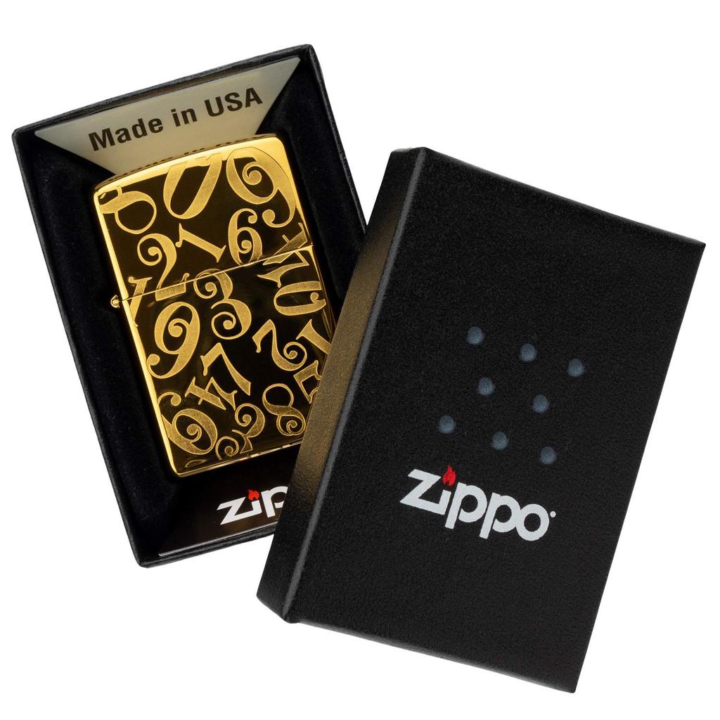 ZIPPO Lighter Gold Number Titanium Coating Ti-G-N