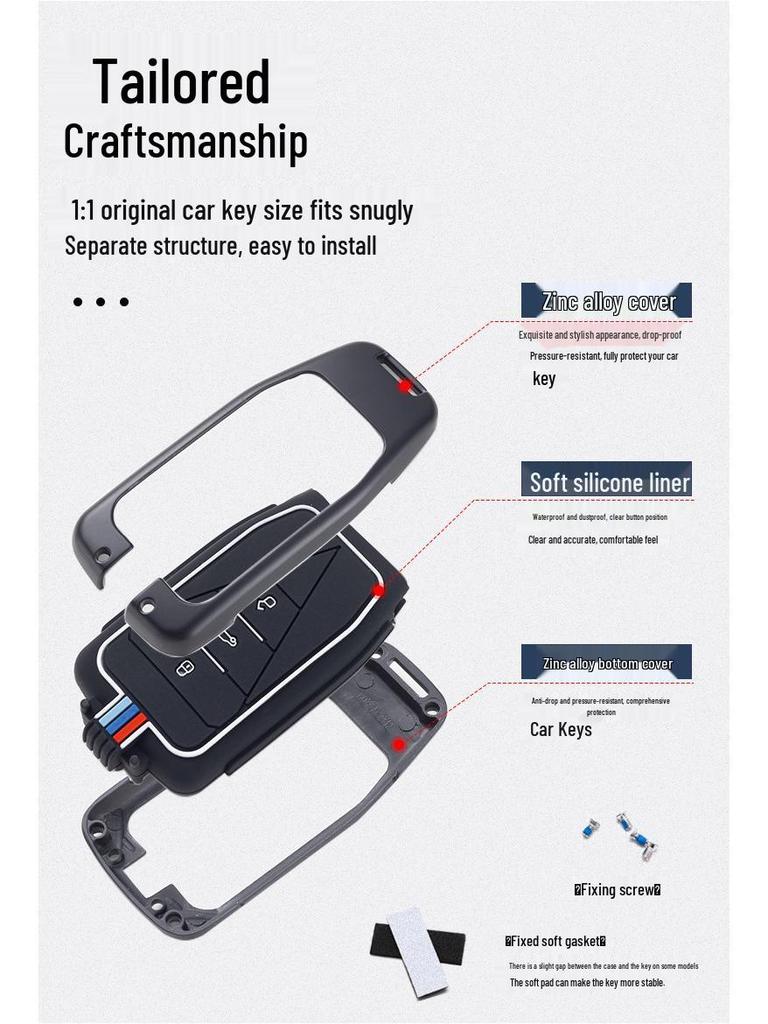 Venucia Big V 260T 2021 Metal Key Case: Full Wrap Key Bag Shell for Dongfeng Venucia Star.
