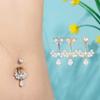 Anneau de nombril design papillon zirconium Anneau de nombril scintillant Piercing de nombril ailes mode Femmes
