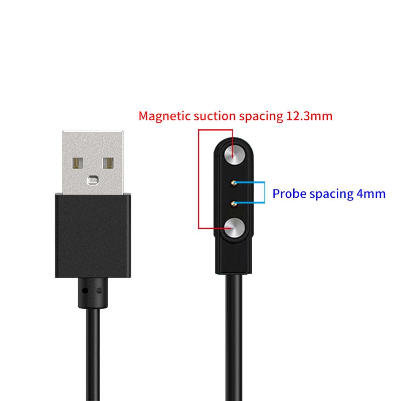 2 Pins 4Pins Smartwatch Dock Magnetic Charger Adapter Usb Charging Cable Cord For Smart Watch Power Charge Wire Accessories