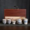 Retro Nordic Ceramic Kung Fu Tea Set - 10 Pieces