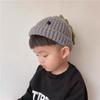 Baby hat autumn and winter fleece thickened knitted hat bear cute super cute baby wool hat men's and women's hat Korea