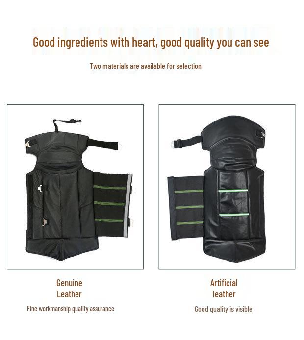 Genuine Cowhide Wool Motorcycle Knee Pads - Windproof & Coldproof for Men and Women