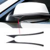 1Pair Car Carbon Fiber Rearview Mirror Anti-collision Strip Stickers For BMW 5Series E60/F10/F07/F01 2008-2017 Auto