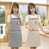 New Home Kitchen Apron Pure Cotton Women's Fabric Soft Summer Thin Cooking Waist Foreign Style