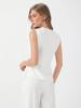 Summer Pleated White Sleeveless Top - Women's Fashion Vest for Workplace Commute
