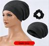 Bamboo Fiber Sleep Bonnet, Double-Layer Adjustable Satin Hair Cap, Breathable Large Size Hair Bonnet, Soft No-Brim Night Cap