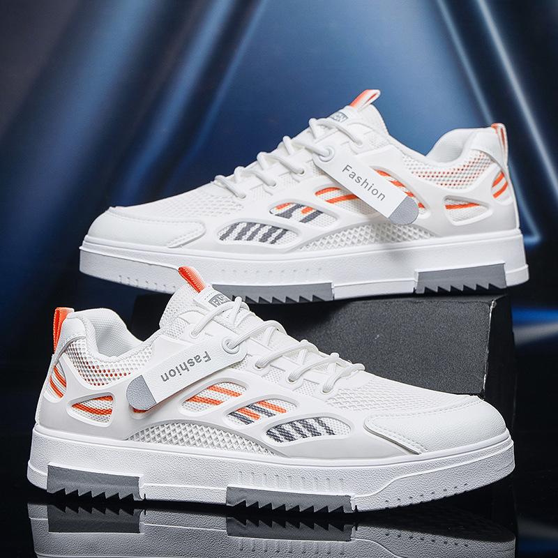 

Men s shoes summer breathable casual shoes mesh thin sports shoes men s board shoes trend versatile white shoes 44