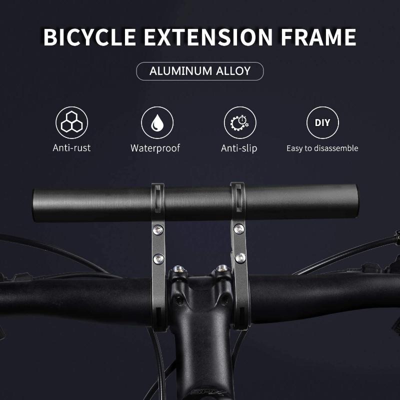 Bike Handlebar Extender Bike Extension Bar Double Clamp Aluminum Alloy Holder Bracket Bicycle