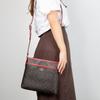 Coach File 26 Printed Zipper Classic Monogram Canvas With Leather Crossbody Bag Large Unisex Crossbody Bag Dark-Brown Red 29210-IMEL72