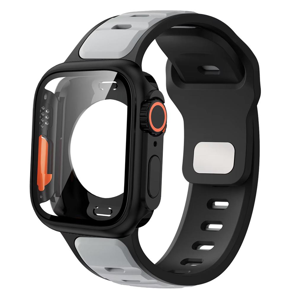 Silicone Band +Case for Apple Watch S11 46mm S10 SE3 44mm 45mm iWatch Series 10 9 8 7 6 5 4 Make Watch Upgrade Change To Ultra3/