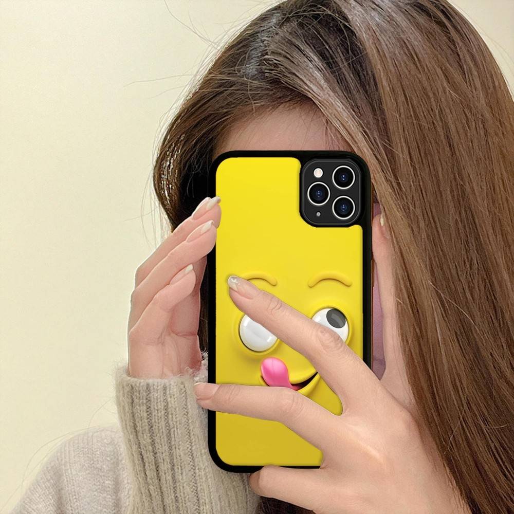 Funny Face For IPhone 17 16 15 14 13 12 11 Mini Pro Max Plus PC+TPU Back Phone Cover