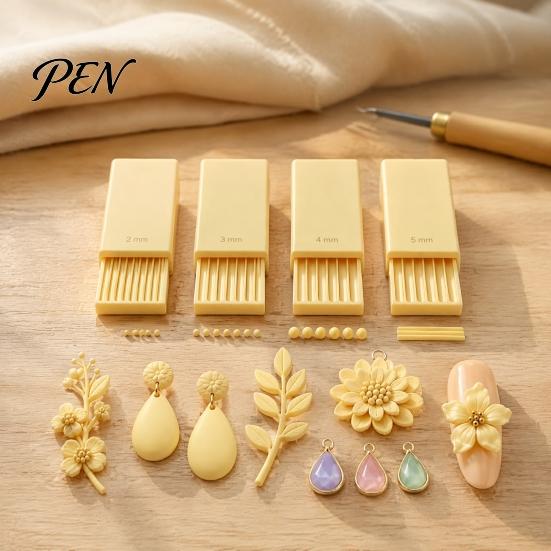 Miniature Crafting Tool 4Pcs/Set Clay Gel Ball Makers, Polymer Rollers, 2mm 3mm 4mm 5mm Roller for Sphere Shaper Nail Art Bead Rollers 3D Flowers,