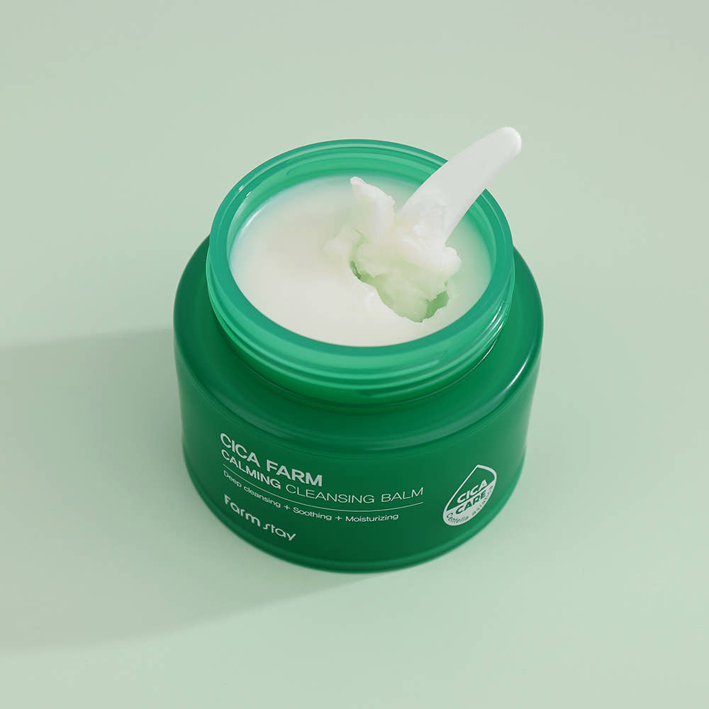 Farmstay Cica Farm Calming Cleansing Balm 95ml Centella Soothing Makeup Remover Pore Cleanser