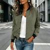Giacca Cardigan da Donna in Camoscio con Bottoni, Casual, Manica Lunga, Capo Esterno Leggero con Tasca e Bordi a Coste