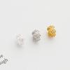 S925 Sterling Silver Diamond Flower Spacer Beads for DIY Pearl Bracelet or Necklace