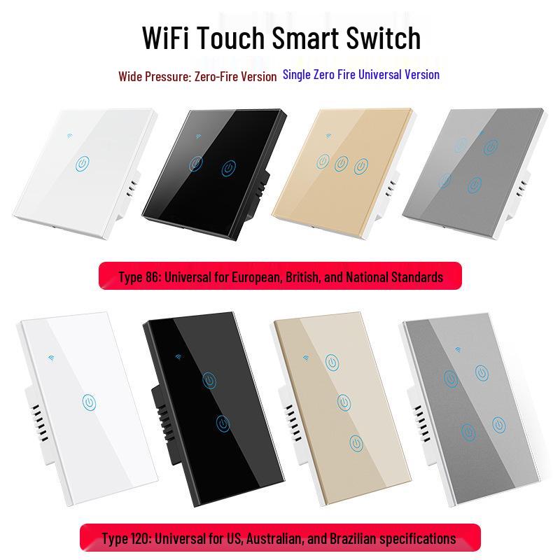 Tuya EU WiFi Smart Wall Switch with Touch & Alexa Voice Control Single Line Switch