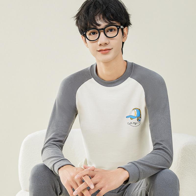 

Мужской осенний теплый хлопковый шерстяной свитер и брюки для студентов-подростков 185 (160-180 jin)