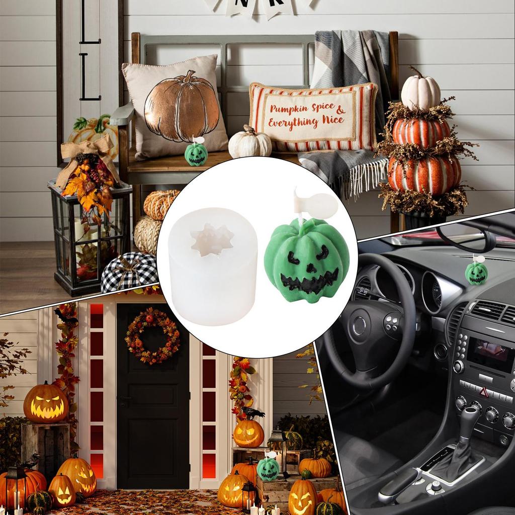Pumpkin Candle Molds Silicone Pumpkin Halloween Silicone Molds For Candle Craft Supplies Halloween Decorations For Soap Plaster