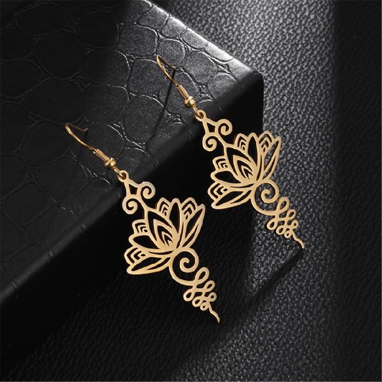 Graceful Flower Pattern Necklace Fashion Matching Earrings Unique Jewelry Stylish Women Necklace for Various Occasions