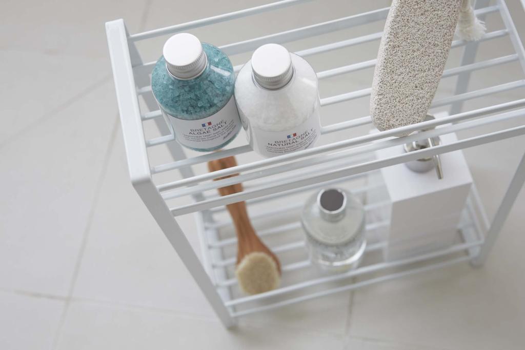 Yamazaki Jitsugyo Dispenser Stand 2 Tiers White W28 x x H38cm MIST Bathroom Rack 2232 (Yamazaki) Approx. D12.5