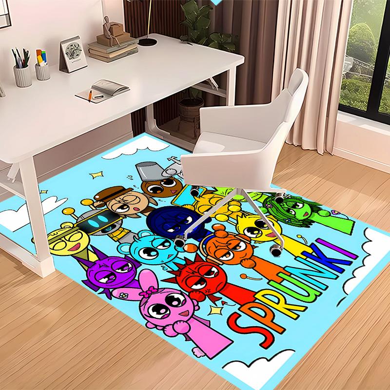 Sprunki1 Printed Absorbent Washable Carpet, Non-Slip Bathroom Mats, Kitchen Rugs, Yoga Mat,Living Room Entrance, Camping Picnic Rugs