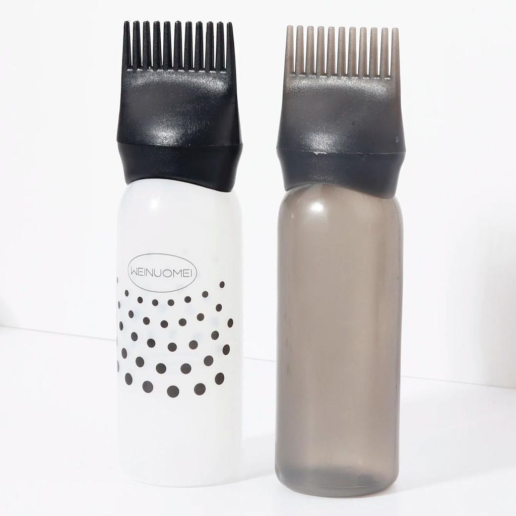 2 Pieces/set of Reusable Hair Dye Bottles, Graduated Root Comb Application Bottles, Hair Dye and Styling Tools