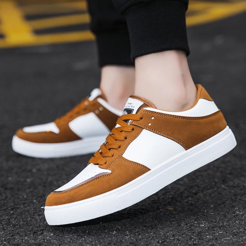 2024 Men's Korean-Style Black & White Panda Colorblock Low-Top Casual Sneakers