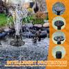 4W Solar Bird Bath Fountain Pump Outdoor Solar Powered Fountain with Color LED Lights & 6 Nozzle for Garden Pond Pool Decoration