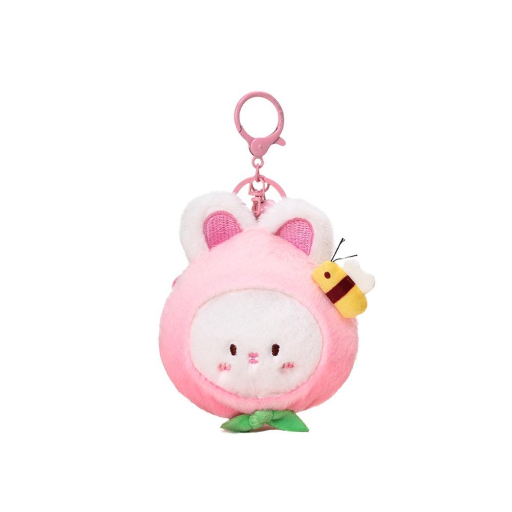 Stuffed Doll Plush Monkey Coin Purse Portable Cartoon Rabbit Keychain Bag Travel