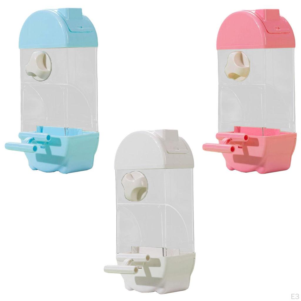 Automatic Bird Feeder Food Container Anti Splashing Hanging Feeding Station Parrot Dispenser
