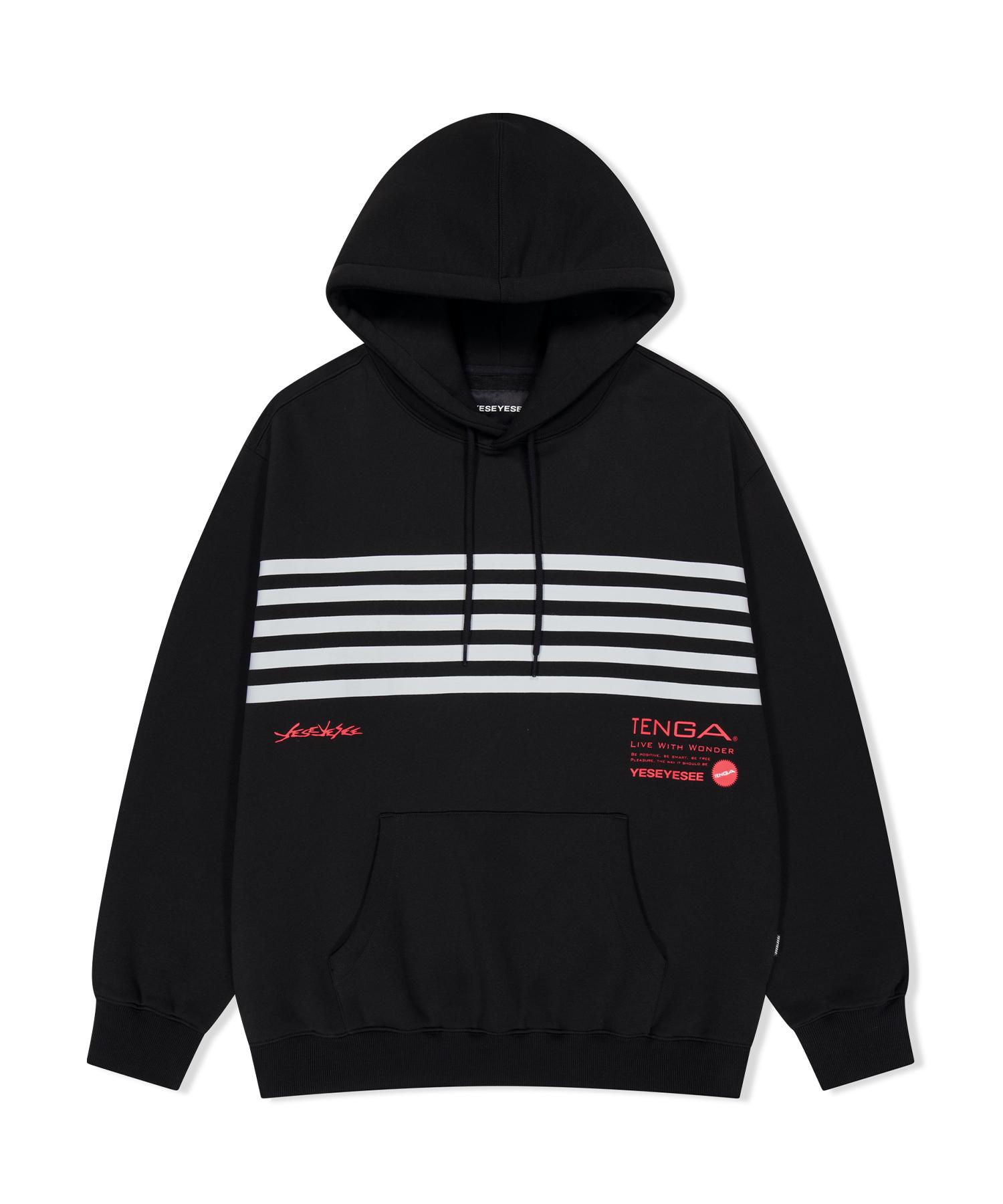 Yes Ic Tenga X Y.E.S Stripe Hoodie Black S