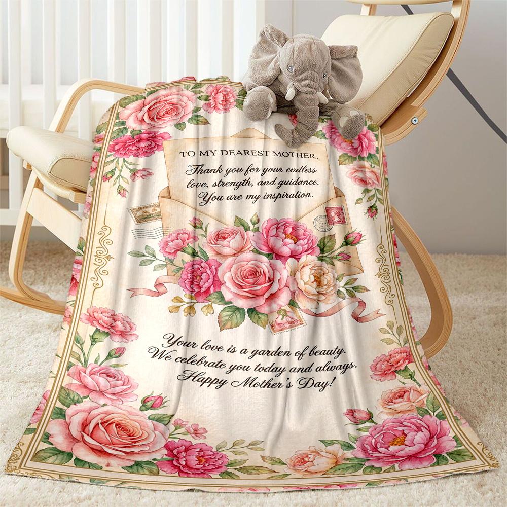 Mother's Day Love Blanket Suitable for Sofas,travel, Living Rooms Also a Good Gift for Friends and Family Suitable for All Seasons.