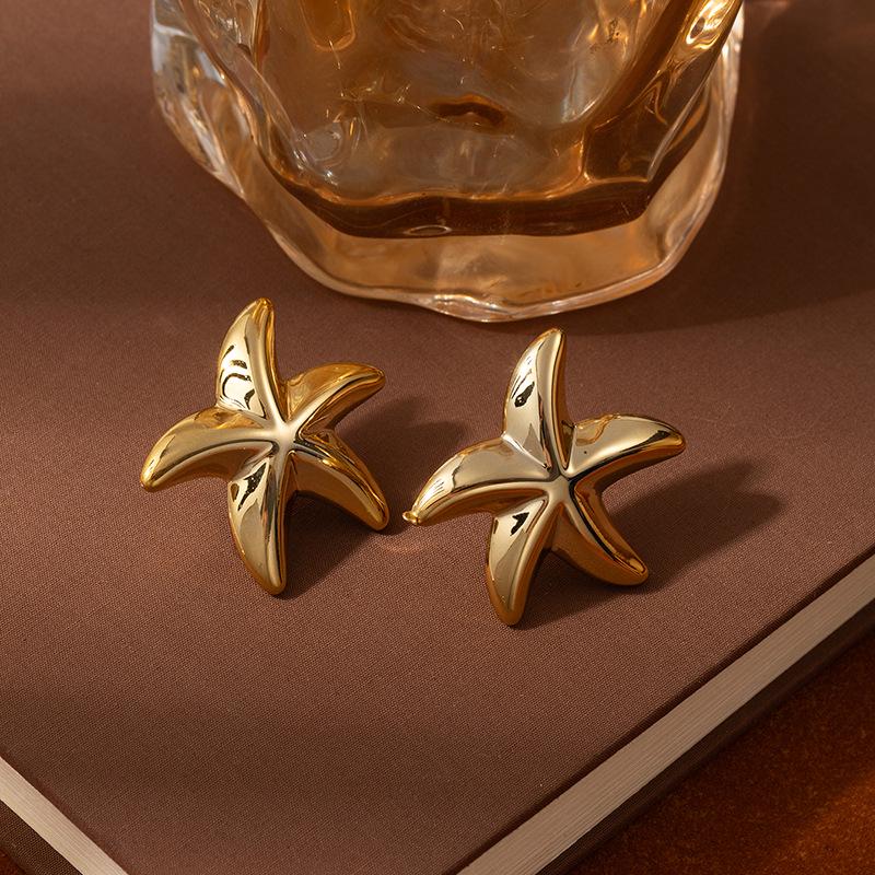 Exaggerated Floral Petal Earrings: Multi-layered Niche Design with a European & American Style