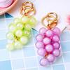 Keychain Pendant Transparent Grape Shape Acrylic Key Chain with with Lobster Clasp Easy To Hang Key Holder Backpack Car Accessory