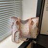 Fashion PU Leather Women's Shoulder Bag Large Capacity Zipper Crossbody Bag Tote Bag