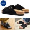 STRDEOUT Comfort and Cowhide Summer Comfortable Black Men's Sandals, Cork, Suede, Leather, Sandals, Outdoor, Office, Stylish, Slippers,