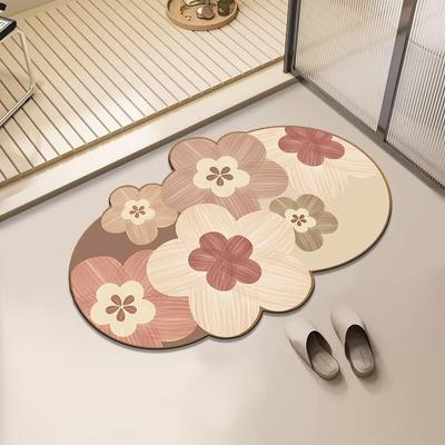 Soft Diatom Mud Bathroom Mat Door Floor Mat Toilet Water Absorption Non-slip Quick Drying Household Door Floor Mat Blanket Mat