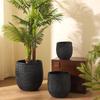 Vintage Black Magnesium Clay Planter 24cm