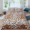 3D Print Leopard Bedding Set Queen King Soft Bedclothes Twin Bohemian Print Duvet Cover With Pillowcase Polyester Quilt Cover