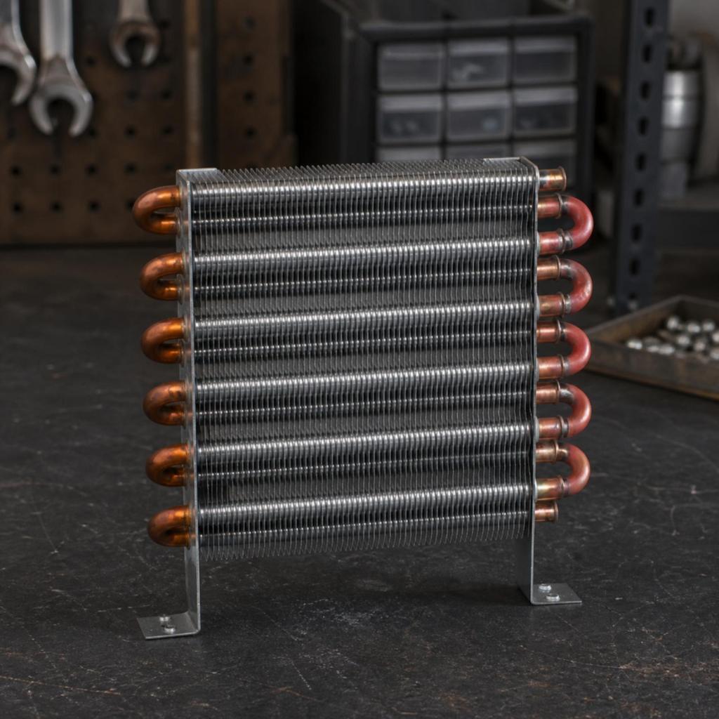 Compact Finned Air-Cooled Condenser Space-Saving Copper Tube Aluminum Fin