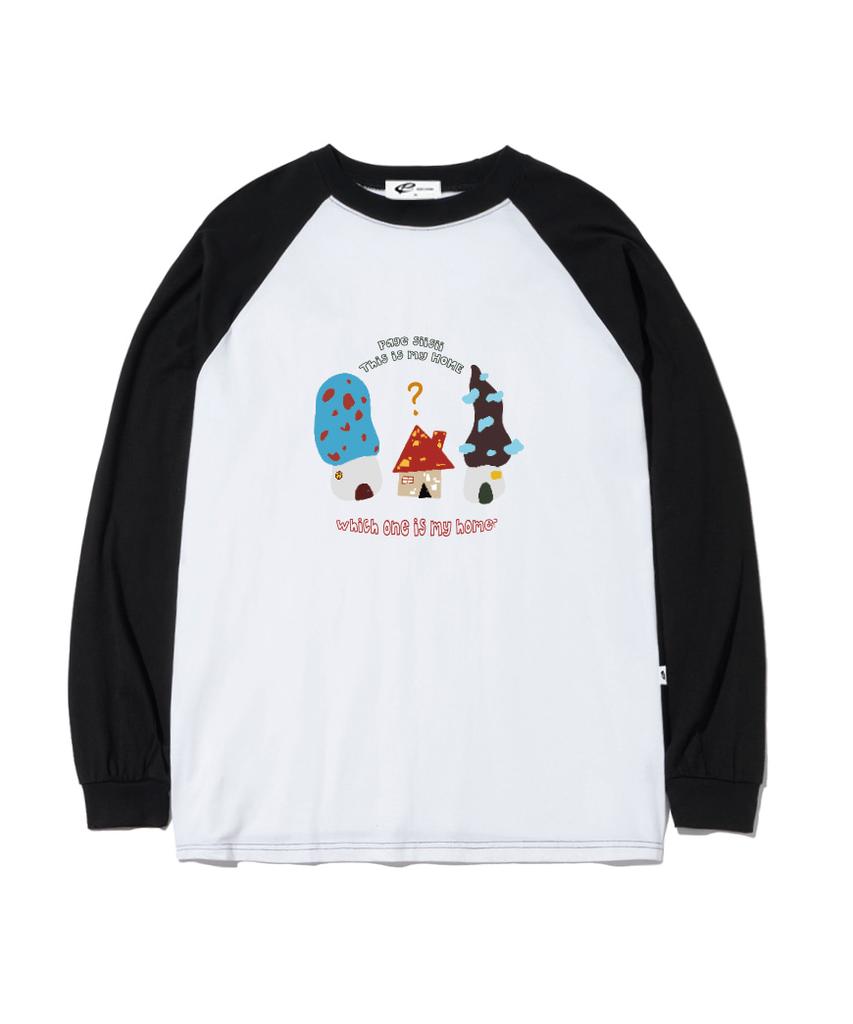 PAGESIISII House-House Print Oversized Long Sleeve [4 Colors]