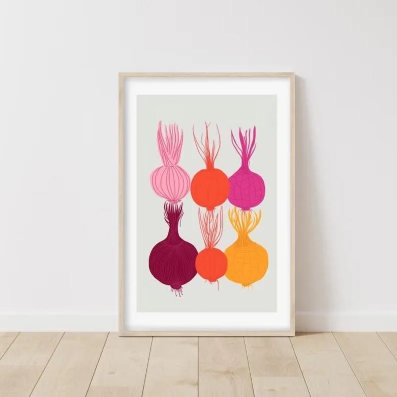 Mercato Frutta Verdura Limone Fragola Papaia Cibo Poster Pittura su Tela Arte Murale Immagini Cucina Casa Ristorante Decorazione