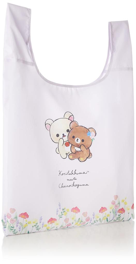 Marushin Eco Rilakkuma and Seek in a Flower Cute Made with Recycled 6505001600 Bag, "Hide Field" Merchandise, Polyester,