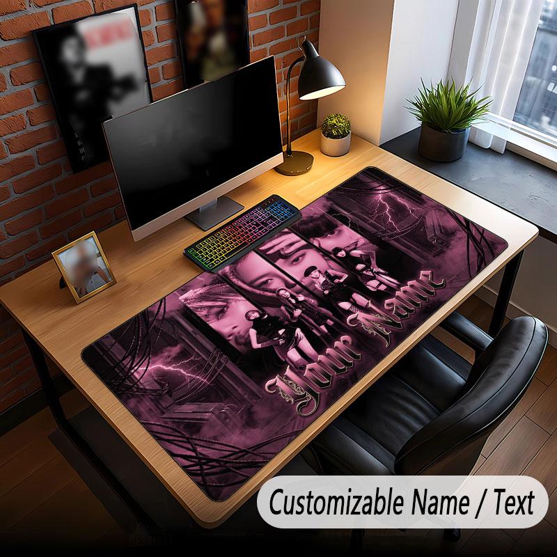 Tappetino Mouse Esteso con Nome Personalizzato, Tappetino da Scrivania Gaming BLACKPINK per Decorazione Desktop Ufficio di Casa