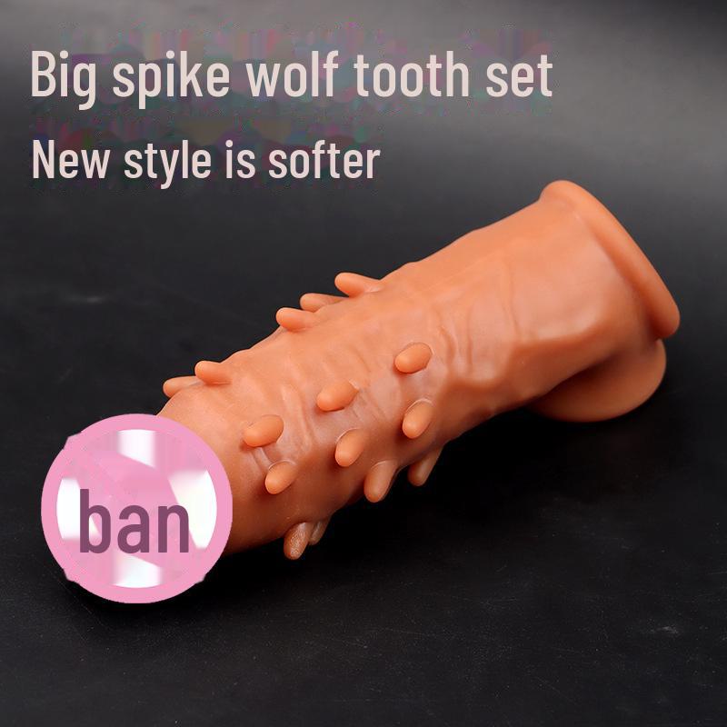 Ensemble de godes adultes en granulés de dents de loup pour hommes: Un gland épais pour le plaisir et l'excitation Triple thorn bag