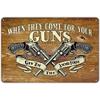 Metal Tin Signs Pistol Victory Wall Decoration Plaque Vintage Art Poster Iron Painting for Man Cave Home Cafe Garden Club Bar